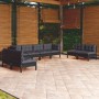 8-piece garden furniture set with solid pine wood cushions by vidaXL, Garden sets - Ref: Foro24-3096236, Price: 738,43 €, Dis...