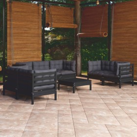 Garden furniture set 8 pieces and cushions solid pine wood by vidaXL, Garden sets - Ref: Foro24-3096266, Price: 775,74 €, Dis...