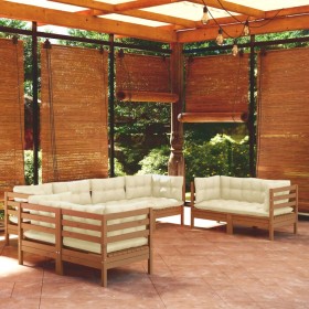 Muebles de jardín 8 piezas cojines madera maciza de pino de vidaXL, Conjuntos de jardín - Ref: Foro24-3096271, Precio: 778,19...