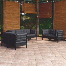 7-piece garden furniture set with solid pine wood cushions by vidaXL, Garden sets - Ref: Foro24-3096260, Price: 657,13 €, Dis...