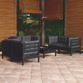 Gartenmöbel-Set 7-teilig und Kissen aus massivem Kiefernholz von vidaXL, Gartensets - Ref: Foro24-3096254, Preis: 640,19 €, R...