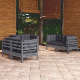 6-piece garden furniture set with solid pine wood cushions by vidaXL, Garden sets - Ref: Foro24-3096246, Price: 534,02 €, Dis...