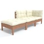 3-piece garden furniture set with solid pine wood cushions by vidaXL, Garden sets - Ref: Foro24-3096283, Price: 280,73 €, Dis...