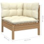 3-piece garden furniture set with solid pine wood cushions by vidaXL, Garden sets - Ref: Foro24-3096283, Price: 280,73 €, Dis...