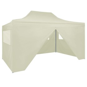 Professional folding tent with 4 cream-colored steel walls 3x4m by vidaXL, Tents and gazebos - Ref: Foro24-48894, Price: 170,...