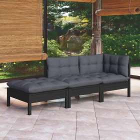 3-piece garden furniture set with solid pine wood cushions by vidaXL, Garden sets - Ref: Foro24-3096284, Price: 302,60 €, Dis...