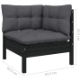 Garden furniture 6 pieces with black pine wood cushions by vidaXL, Garden sets - Ref: Foro24-3096320, Price: 533,78 €, Discou...