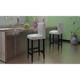 Kitchen stools 6 units white artificial leather by vidaXL, Kitchen stools - Ref: Foro24-160720, Price: 542,15 €, Discount: %