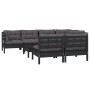 Garden furniture 8 pieces with black cushions solid pine wood by vidaXL, Garden sets - Ref: Foro24-3096452, Price: 752,56 €, ...