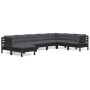 Garden furniture 8 pieces with black cushions solid pine wood by vidaXL, Garden sets - Ref: Foro24-3096663, Price: 753,99 €, ...