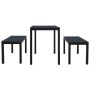 3-piece garden dining set, black steel and WPC by vidaXL, Garden sets - Ref: Foro24-317139, Price: 204,99 €, Discount: %