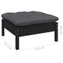 Garden furniture 9 pieces and cushions black solid pine wood by vidaXL, Garden sets - Ref: Foro24-3096711, Price: 929,06 €, D...