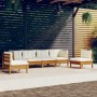 Garden furniture set 6 pieces and cushions solid pine wood by vidaXL, Garden sets - Ref: Foro24-3096199, Price: 538,15 €, Dis...