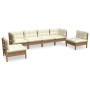 Garden furniture set 6 pieces and cushions solid pine wood by vidaXL, Garden sets - Ref: Foro24-3096199, Price: 538,15 €, Dis...