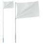 Silver aluminum telescopic flagpole 5.55 m by vidaXL, Flags and windsocks - Ref: Foro24-153563, Price: 56,46 €, Discount: %