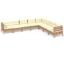 Garden furniture 8 pieces and cushions honey brown pine wood by vidaXL, Garden sets - Ref: Foro24-3096806, Price: 725,71 €, D...