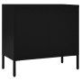 Steel and black tempered glass sideboard 75x35x70 cm by vidaXL, Sideboards - Ref: Foro24-336073, Price: 165,17 €, Discount: %