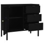 Steel and black tempered glass sideboard 75x35x70 cm by vidaXL, Sideboards - Ref: Foro24-336073, Price: 165,17 €, Discount: %