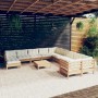 Garden furniture 12 pieces and cushions honey brown pine wood by vidaXL, Garden sets - Ref: Foro24-3097064, Price: 1,00 €, Di...