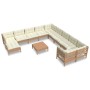 Garden furniture 12 pieces and cushions honey brown pine wood by vidaXL, Garden sets - Ref: Foro24-3097064, Price: 1,00 €, Di...