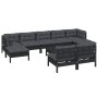 Garden furniture 10 pieces with black pine wood cushions by vidaXL, Garden sets - Ref: Foro24-3097113, Price: 999,21 €, Disco...