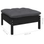 Garden furniture 10 pieces and cushions black solid pine wood by vidaXL, Garden sets - Ref: Foro24-3097185, Price: 987,07 €, ...