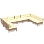 Gartenmöbel 9-teilig und Kissen aus honigbraunem Kiefernholz von vidaXL, Gartensets - Ref: Foro24-3097178, Preis: 838,68 €, R...