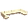 Gartenmöbel 10 Stück und Kissen aus honigbraunem Kiefernholz von vidaXL, Gartensets - Ref: Foro24-3097190, Preis: 913,53 €, R...