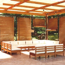 Garden furniture 13 pieces and cushions honey brown pine wood by vidaXL, Garden sets - Ref: Foro24-3097238, Price: 1,00 €, Di...