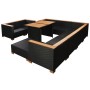 Set muebles de jardín 10 piezas y cojines ratán sintético negro de vidaXL, Conjuntos de jardín - Ref: Foro24-42753, Precio: 1...