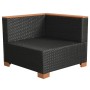 Set muebles de jardín 10 piezas y cojines ratán sintético negro de vidaXL, Conjuntos de jardín - Ref: Foro24-42753, Precio: 1...