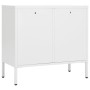 Steel and white tempered glass sideboard 75x35x70 cm by vidaXL, Sideboards - Ref: Foro24-336074, Price: 112,32 €, Discount: %