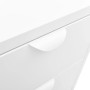 Steel and white tempered glass sideboard 75x35x70 cm by vidaXL, Sideboards - Ref: Foro24-336074, Price: 112,32 €, Discount: %