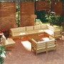 Garden furniture 11 pieces and cushions honey brown pine wood by vidaXL, Garden sets - Ref: Foro24-3096788, Price: 1,00 €, Di...