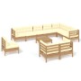 Garden furniture 11 pieces and cushions honey brown pine wood by vidaXL, Garden sets - Ref: Foro24-3096788, Price: 1,00 €, Di...