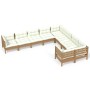 Gartenmöbel 9-teilig und Kissen aus honigbraunem Kiefernholz von vidaXL, Gartensets - Ref: Foro24-3096986, Preis: 870,84 €, R...