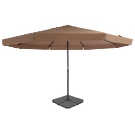 Garden umbrella with portable taupe base by vidaXL, Umbrellas - Ref: Foro24-276324, Price: 371,66 €, Discount: %