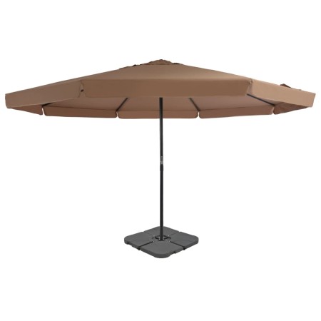 Garden umbrella with portable taupe base by vidaXL, Umbrellas - Ref: Foro24-276324, Price: 370,94 €, Discount: %