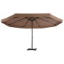 Garden umbrella with portable taupe base by vidaXL, Umbrellas - Ref: Foro24-276324, Price: 370,94 €, Discount: %