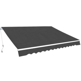 Manually operated folding awning 400 cm anthracite by vidaXL, Awnings - Ref: Foro24-275576, Price: 333,84 €, Discount: %