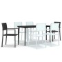 Juego de comedor para jardín 7 piezas blanco y negro de vidaXL, Conjuntos de jardín - Ref: Foro24-3099278, Precio: 436,83 €, ...