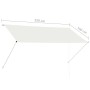 Toldo retráctil 250x150 cm crema de vidaXL, Toldos - Ref: Foro24-143766, Precio: 50,29 €, Descuento: %