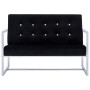 2-seater sofa with chrome armrests and black velvet by vidaXL, Sofas - Ref: Foro24-282163, Price: 167,05 €, Discount: %