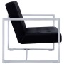 2-seater sofa with chrome armrests and black velvet by vidaXL, Sofas - Ref: Foro24-282163, Price: 167,05 €, Discount: %