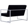 2-seater sofa with chrome armrests and black velvet by vidaXL, Sofas - Ref: Foro24-282163, Price: 167,05 €, Discount: %