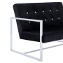 2-seater sofa with chrome armrests and black velvet by vidaXL, Sofas - Ref: Foro24-282163, Price: 167,05 €, Discount: %