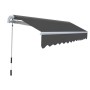 Manually operated folding awning 300 cm anthracite by vidaXL, Awnings - Ref: Foro24-275561, Price: 243,83 €, Discount: %