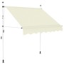 Manuell betriebene einziehbare Markise 200 cm creme von vidaXL, Markisen - Ref: Foro24-143694, Preis: 70,86 €, Rabatt: %