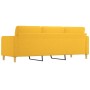 3-seater light yellow fabric sofa 210 cm by vidaXL, Sofas - Ref: Foro24-348634, Price: 279,04 €, Discount: %