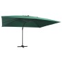 Cantilever umbrella LED lights and green aluminum pole 400x300 cm by vidaXL, Umbrellas - Ref: Foro24-47005, Price: 292,19 €, ...